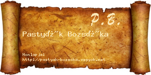 Pastyák Bozsóka névjegykártya